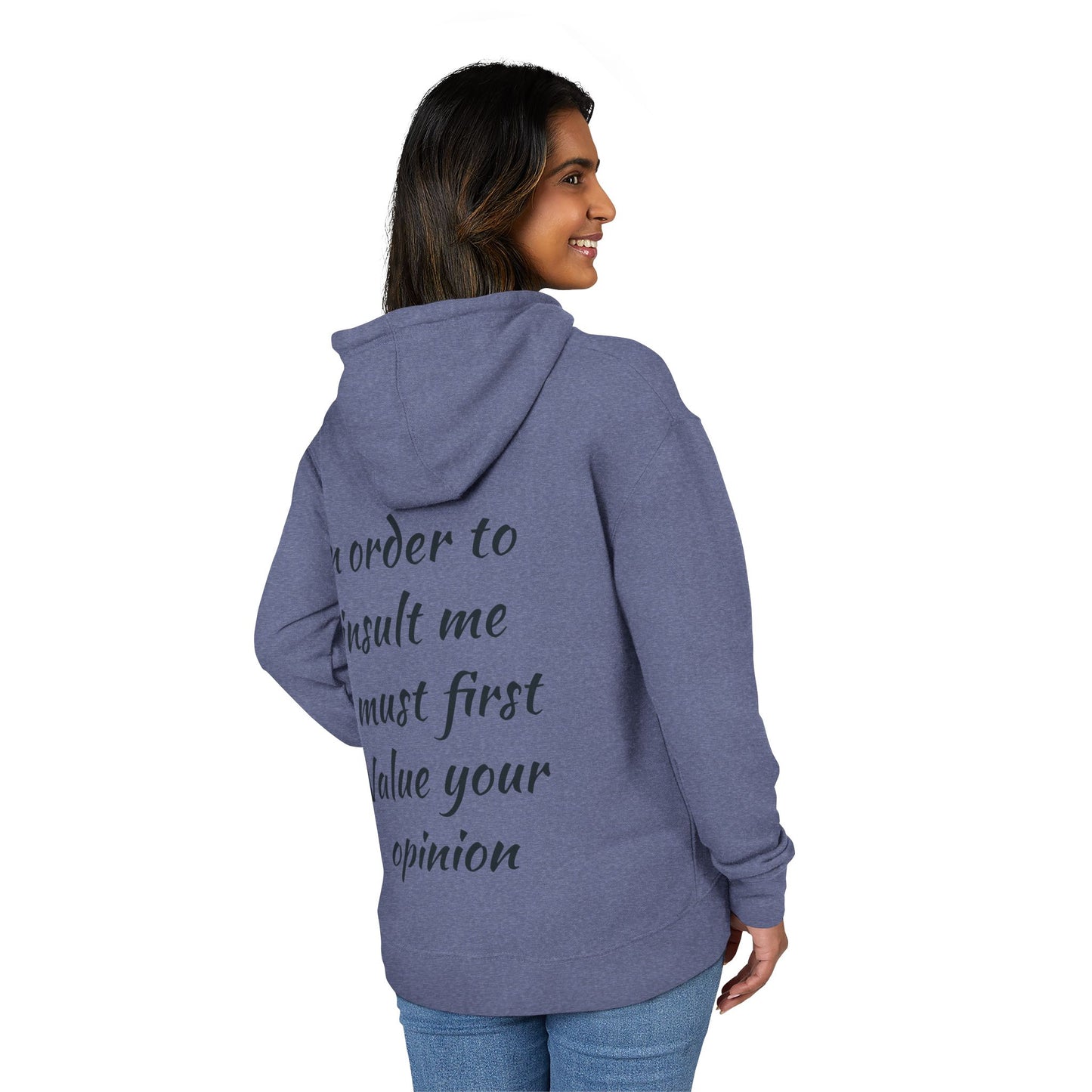 Witty French Terry Hoodie, Funny Unisex Hoodie, Casual Sweatshirt, Gift for Friends, Comfy Outfit, Humor Clothing
