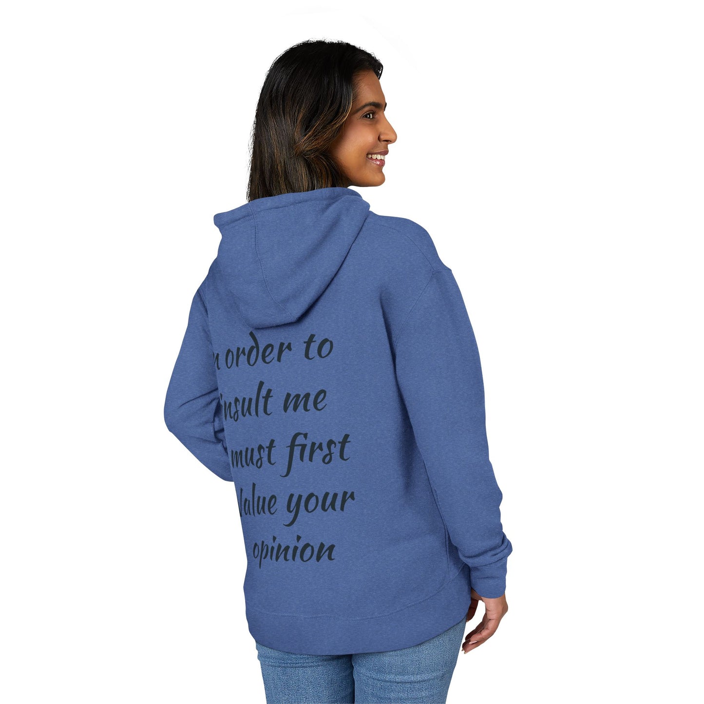 Witty French Terry Hoodie, Funny Unisex Hoodie, Casual Sweatshirt, Gift for Friends, Comfy Outfit, Humor Clothing