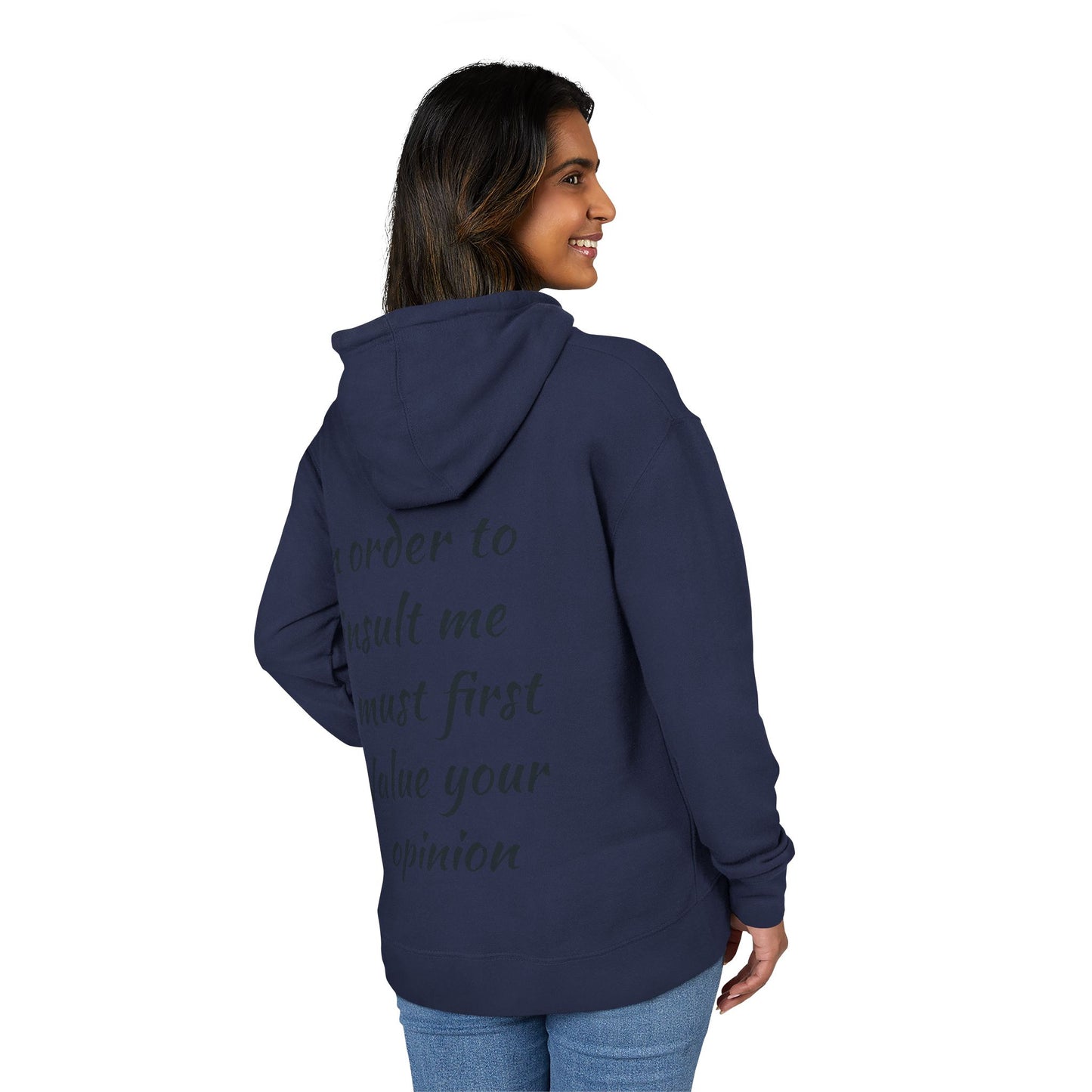 Witty French Terry Hoodie, Funny Unisex Hoodie, Casual Sweatshirt, Gift for Friends, Comfy Outfit, Humor Clothing