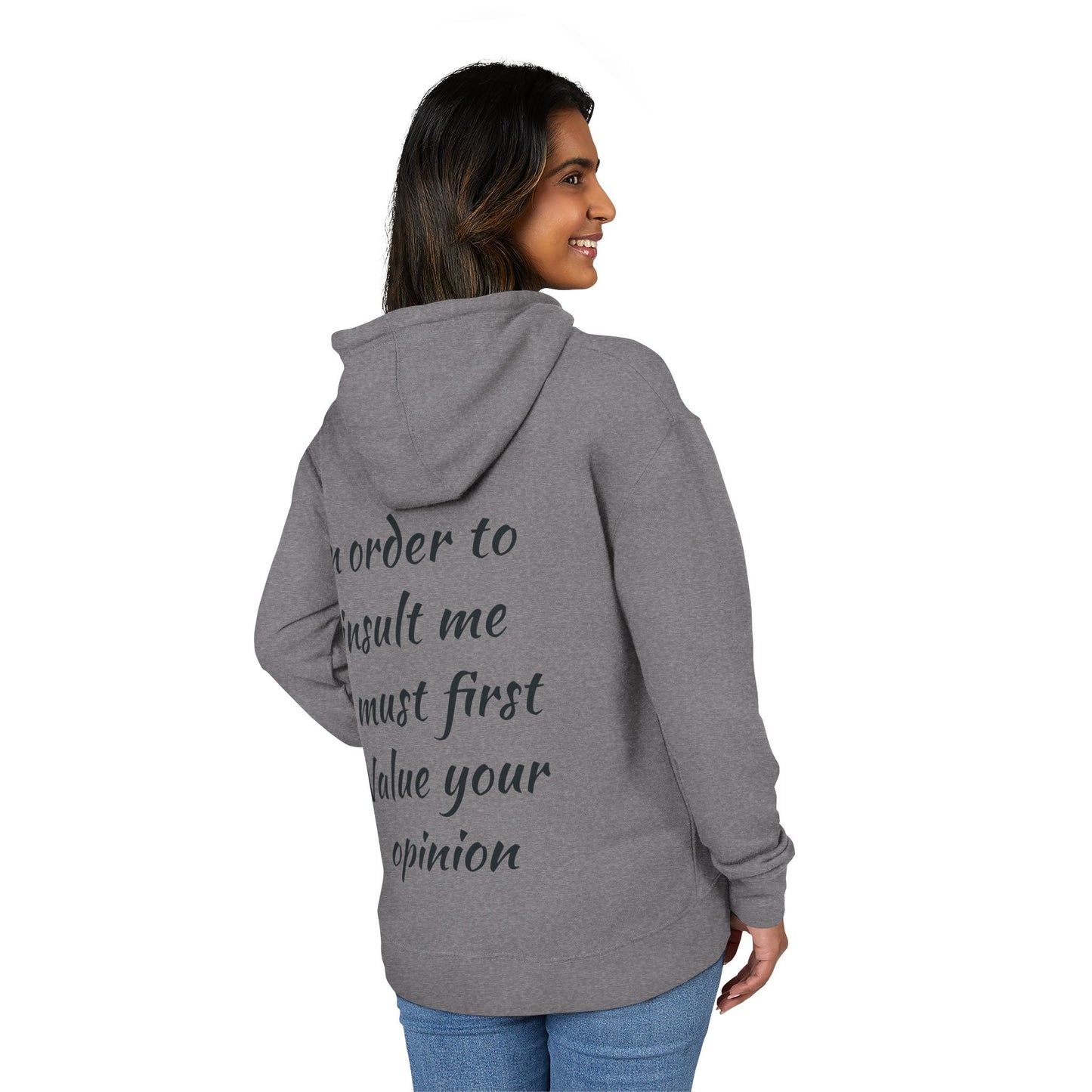 Witty French Terry Hoodie, Funny Unisex Hoodie, Casual Sweatshirt, Gift for Friends, Comfy Outfit, Humor Clothing